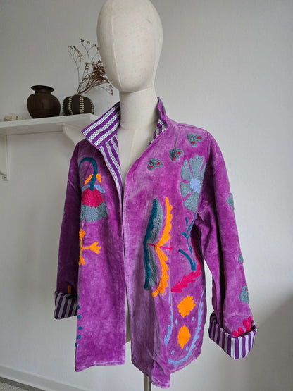 Wendbare Kimonojacke aus Samt