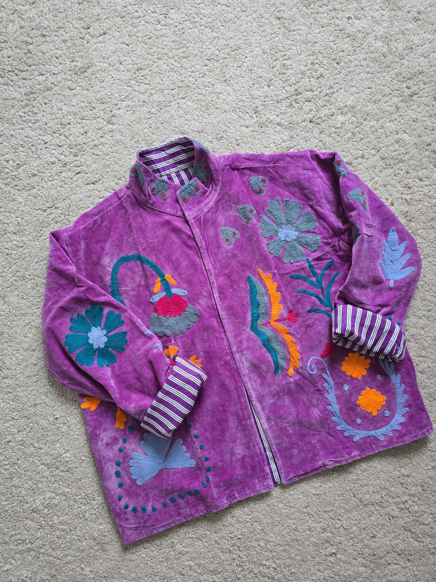 Wendbare Kimonojacke aus Samt