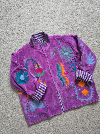 Wendbare Kimonojacke aus Samt