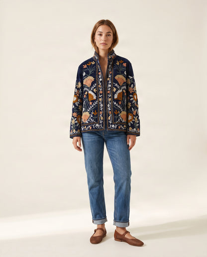 Wendbare bestickte Samtjacke No.6